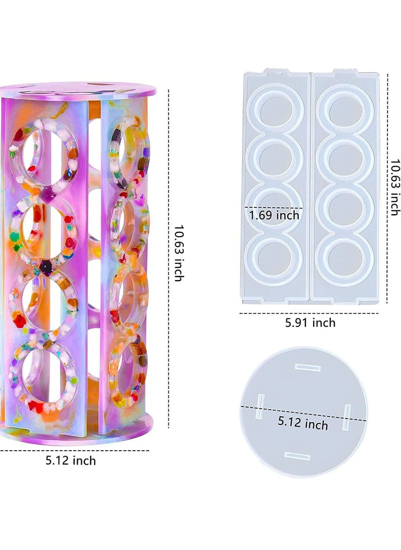 Coffee Pod Holder Resin mould Silicone 4 Sides Holders DIY Crystal Glue Dropping Epoxy Casting moulds Rotary Storage Rack Display