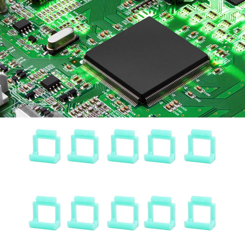 Light Blue PCIE Riser Card Retainer Locking Clips Set of 10 Pieces for Adapter - Image 5