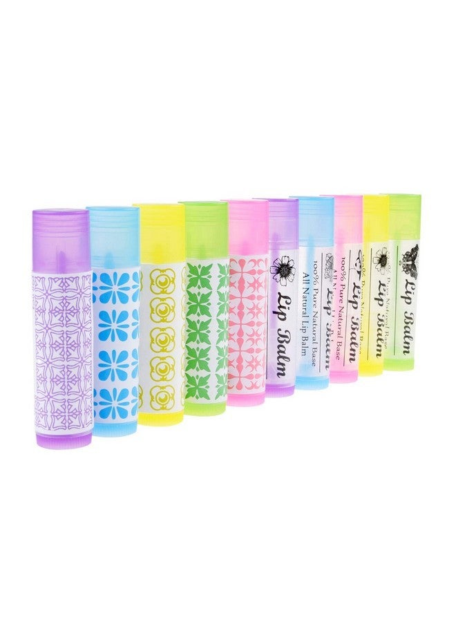 Kare Kind Kare & Kind DIY Lip Balm Container Tubes - 50-Pack (10x5 Colors) - Including 50 Writeable & Printed Lip Balm Stickers - Twist Mechanism and a Cap - 3/16 Oz (5.5 ml) - Moisturizing - Image 5