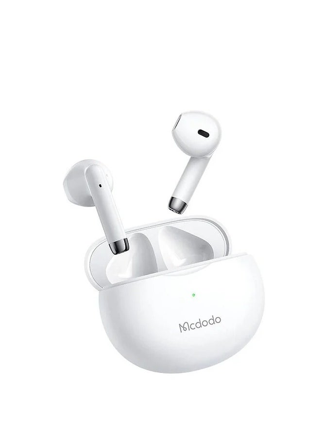 Mcdodo - Mcdodo Hp-8031 TWS Bluetooth 5.0 Wireless Headphone Support Wireless Charging White - Image 1