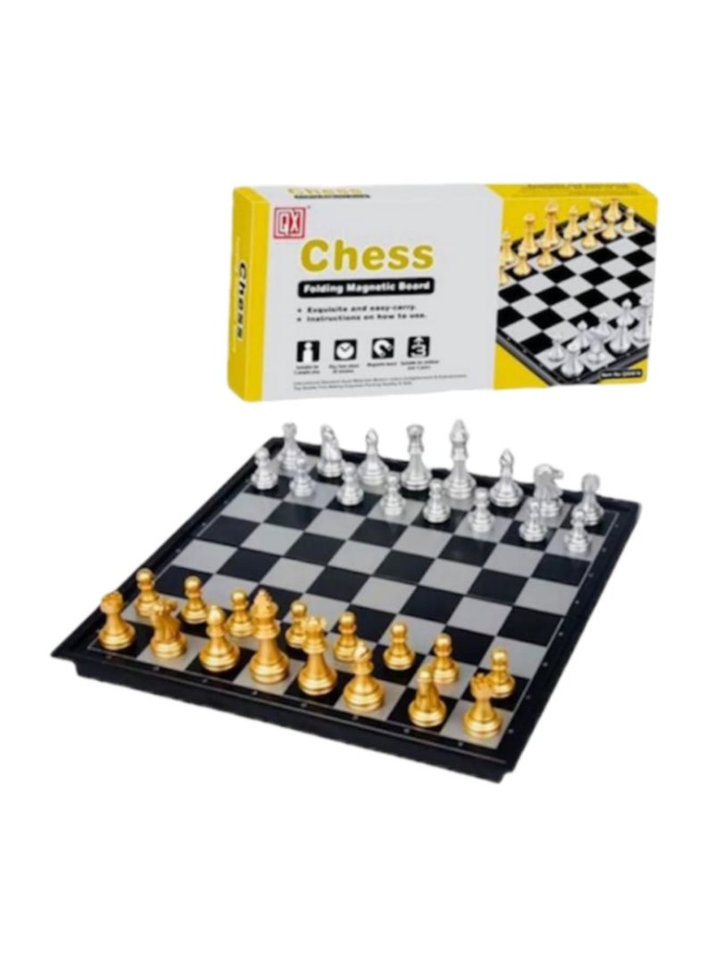 Magnetic Chess Set – Folding Board with Gold & Silver Pieces