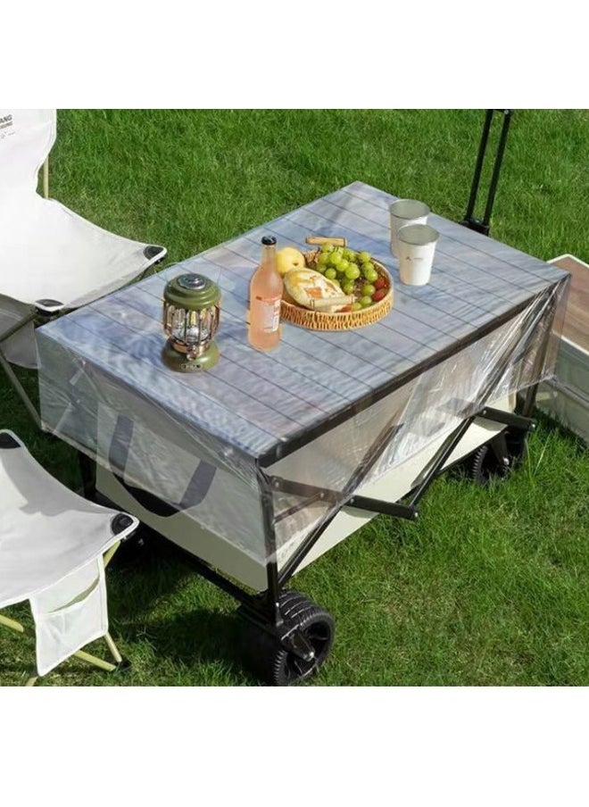 Generic - Picnic Camping Table Disposable Thickened Elastic Windproof Tablecloth Cover Outdoor Trolley Table Waterproof And Oil-proof Super Thick-Color:]-Specifications:10 Packs ] - Image 1