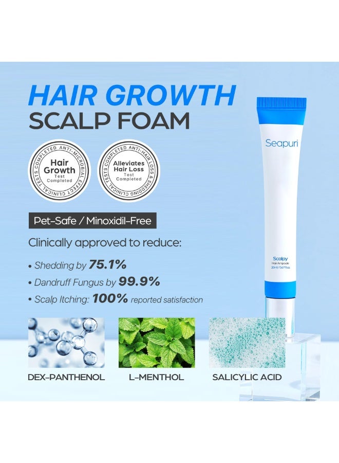 Seapuri Topical Hair Growth Treatment with Scalphy Viral Effect for Hair Loss, Thinning and Retrieving Hairline | Scalp Massager with Scalphy Ball - Image 4