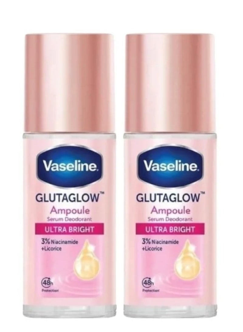 فازلين مزيل العرق سيروم جلوتاجلو ألترا برايت من فازلين - 45 مل*2 - Image 1