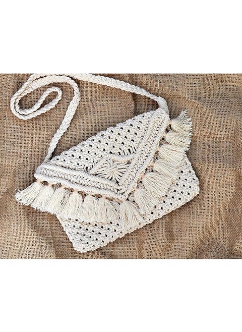 Luxurious handmade macrame women's handbag