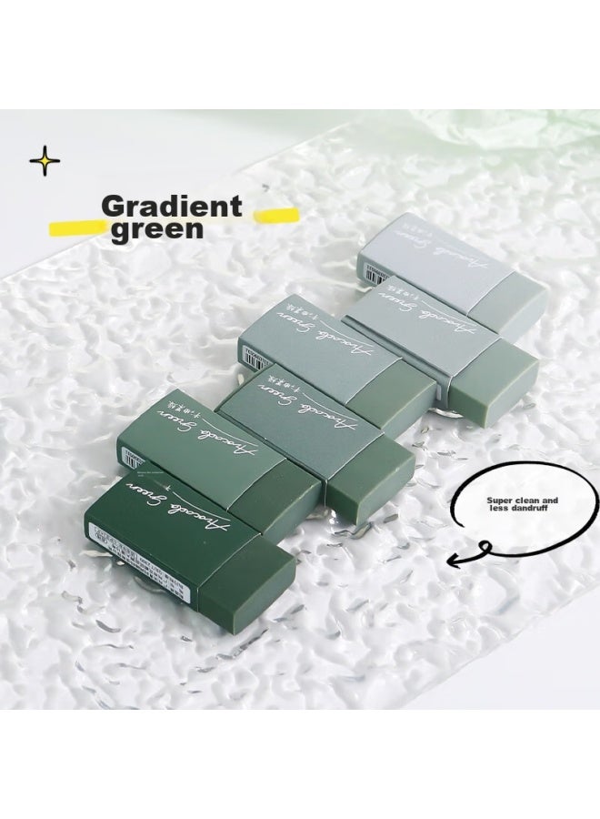 DEYUE Gradient Color Eraser Set, Simple Style 2b Pencil Eraser For Students, Exam Pencil Eraser 2b Eraser Elementary School Stationery Art Eraser High Value Green - Image 1