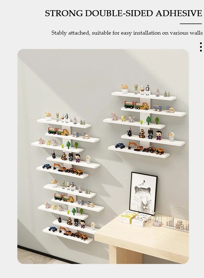 DUNISO 5-Tier Wall Mounted Display Shelf for Anime Figurines Shelf, Dolls, Green Plants & Statues – White Hanging Rack for Home, Study Room, or Children's Room,anime shelf,Creative Home Decor - Image 4