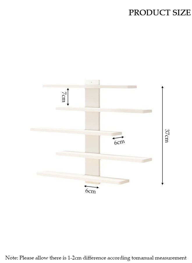 DUNISO 5-Tier Wall Mounted Display Shelf for Anime Figurines Shelf, Dolls, Green Plants & Statues – White Hanging Rack for Home, Study Room, or Children's Room,anime shelf,Creative Home Decor - Image 2