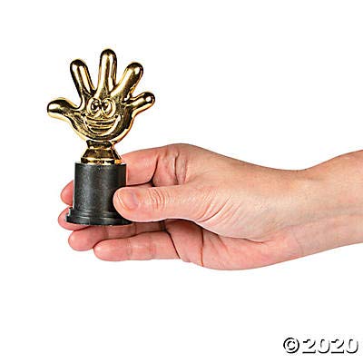 Fun Express High Five Trophies Great for Rewards (Set of 12) - Image 5