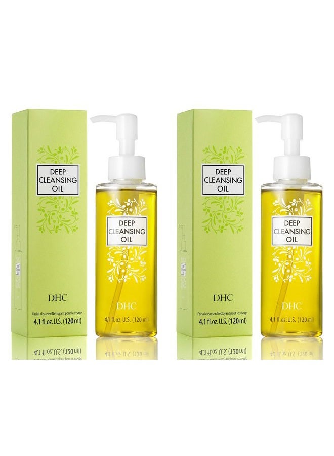 DHC Deep Cleansing Oil Medium 2 pack, Facial Cleansing Oil, Makeup Remover, Cleanses without Clogging Pores, Residue-Free, Fragrance and Colorant Free, All Skin Types, 4.1 fl. oz. - Image 2