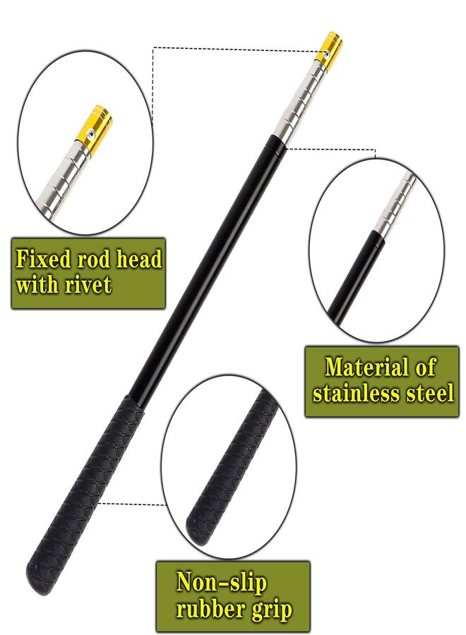 Wamlet 22"~64" Snake Hook Reptile Catcher Stick Tongs Rattlesnakes Grabber Pick-up Handling Tool Kit for Catching Controlling or Moving Python Copperhead (Small Snake Hook - Black) - Image 3