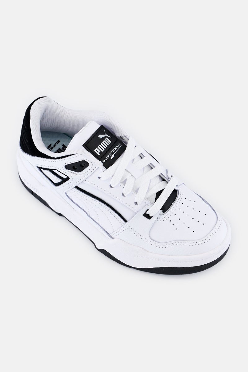 PUMA أحذية خارجية للأطفال الأولاد بنمط سليبستريم، بيضاء - Image 1