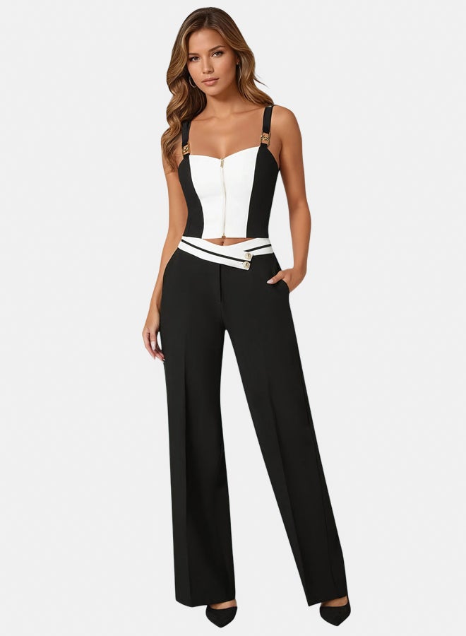 bebe High Waist Palazzo Leg Pant  - Image 1