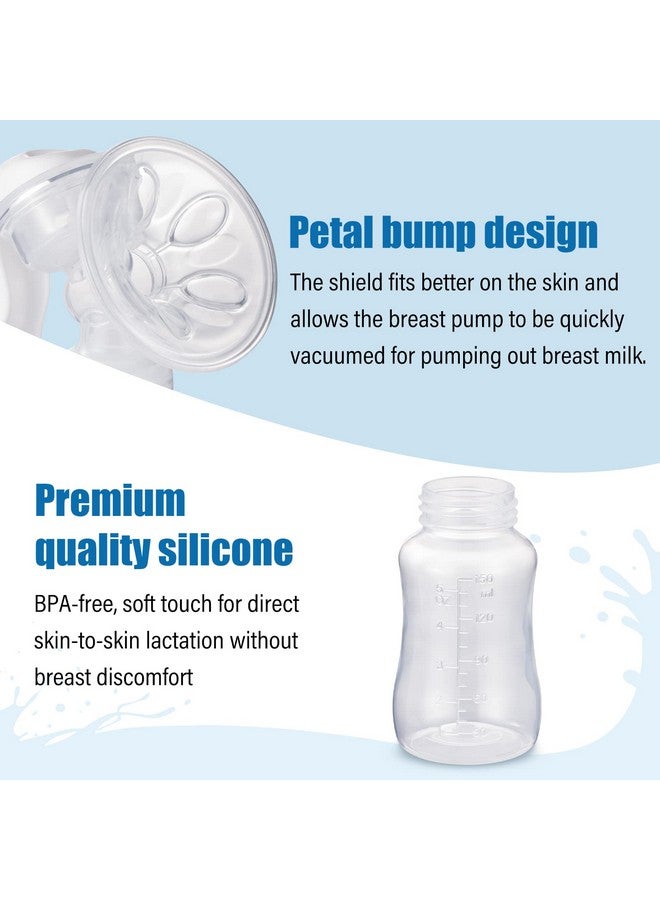 Elfzone Manual Breast Pump, Adjustable Suction Silicone Hand Pump Breastfeeding, Small Portable Manual Breast Milk Catcher Baby Feeding Pumps & Accessories, White, Mother’s Day Gifts - Image 3