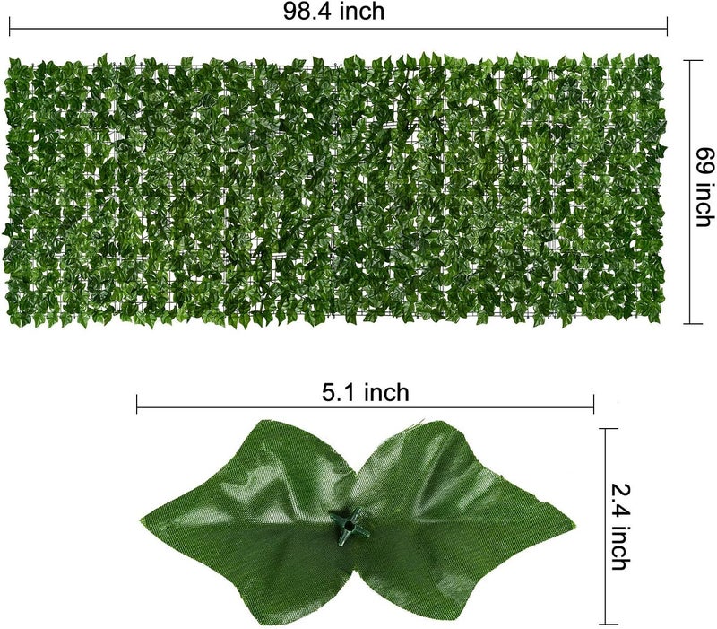 DearHouse Artificial Ivy Privacy Fence. 98.4x69in Artificial Hedges Fence and Faux Ivy Vine Leaf Decoration for Outdoor Indoor Garden Decor - Image 4
