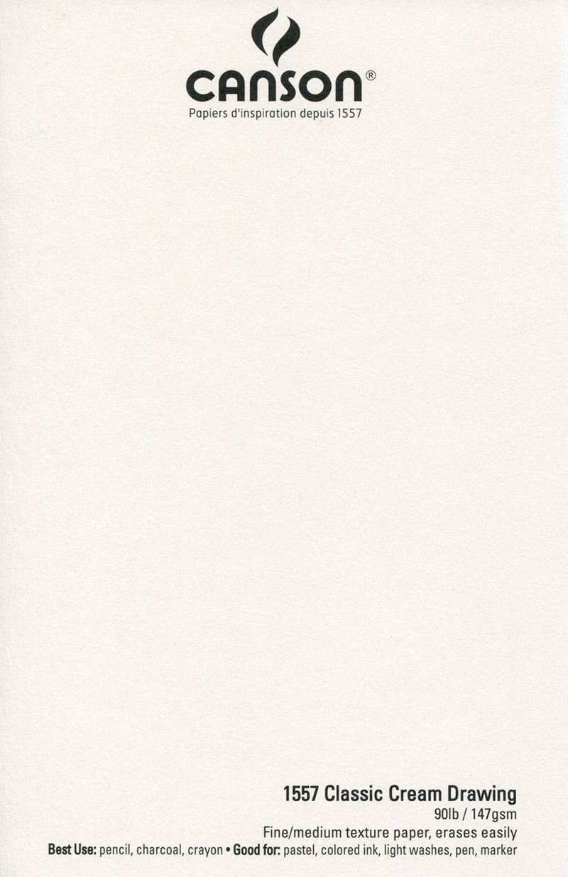 Canson Artist Series Drawing Paper, Cream, Wirebound Pad, 9x12 inches, 60 Sheets (90lb/147g) - Artist Paper for Adults and Students - Charcoal, Colored Pencil, Ink, Pastel, Marker - Image 3