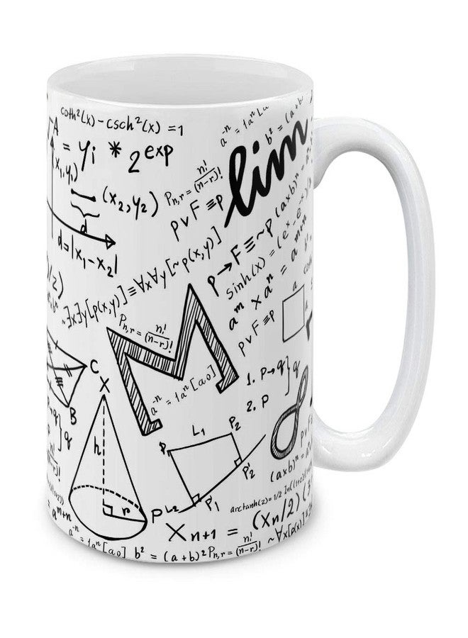 MUGBREW Math Equations Whiteboard Ceramic Coffee Mug Tea Cup, 11 OZ - Image 1