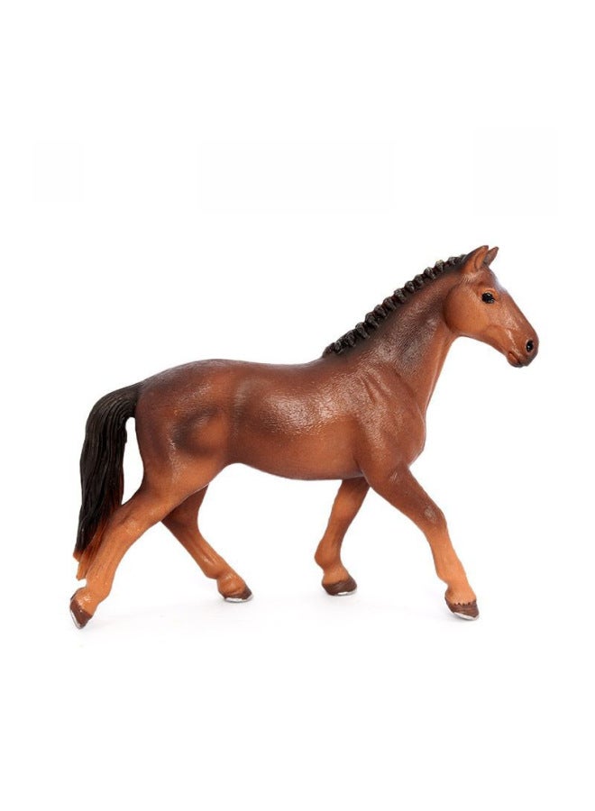 Simulation Solid Wild Animal Horse Model Hanno Wilma Children's Early Education Cognitive Toy Decoration Gift-Color:PL127-592 Pint Stallion  - Image 2
