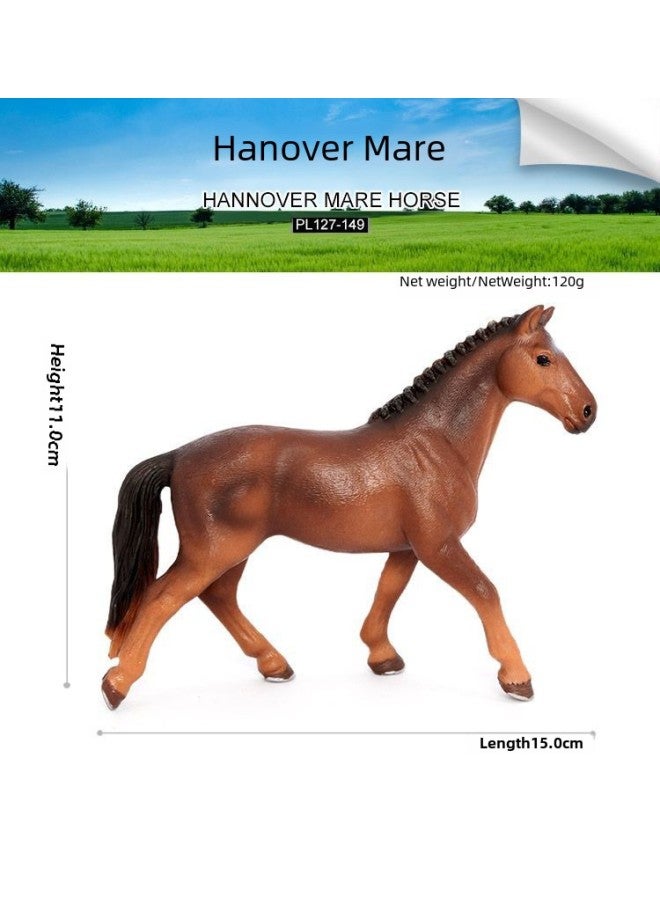 Simulation Solid Wild Animal Horse Model Hanno Wilma Children's Early Education Cognitive Toy Decoration Gift-Color:PL127-592 Pint Stallion  - Image 3