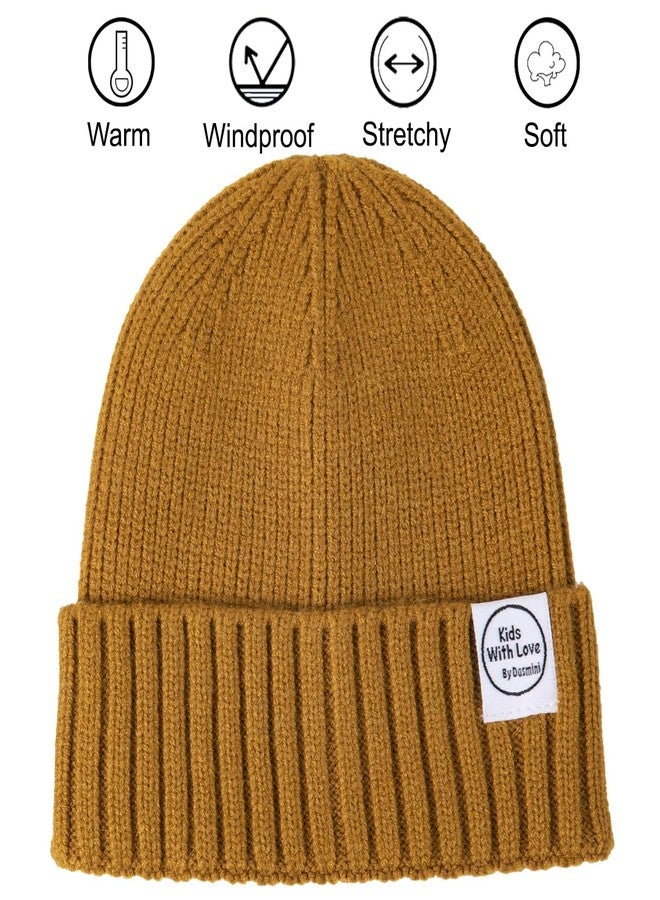 DASMINI Baby Beanie Toddler Winter Hat Infant Babies Newborn Kids Beanies Knit Hats Girl Boy (Brown, 6-36mth) - Image 2