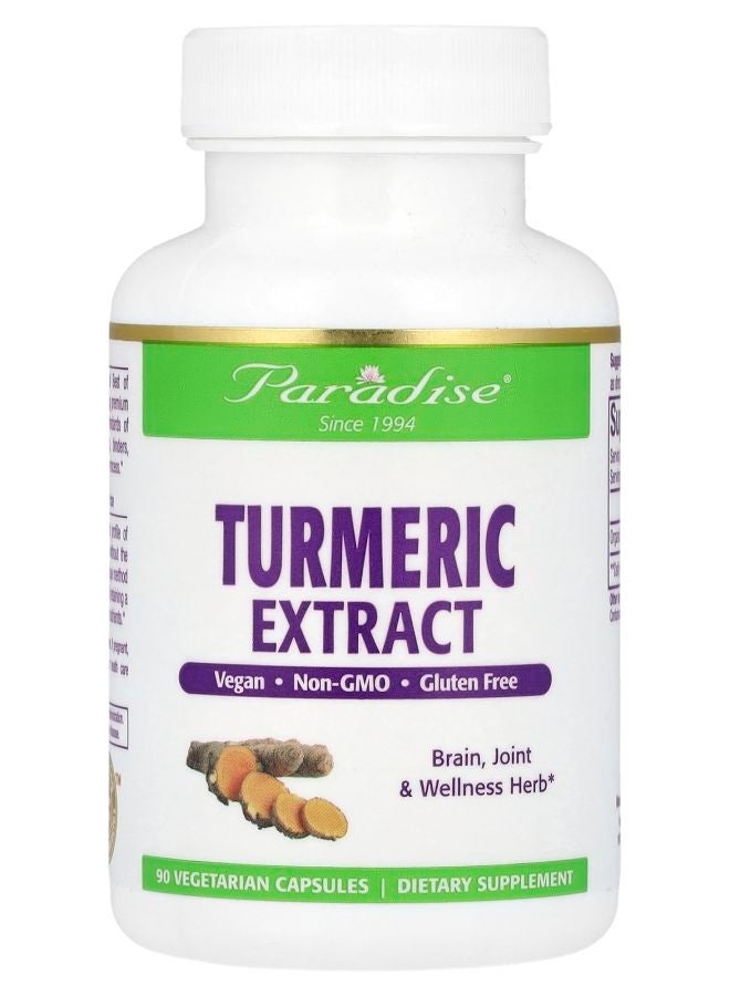 Paradise Herbs Turmeric Extract 90 Vegetarian Capsules