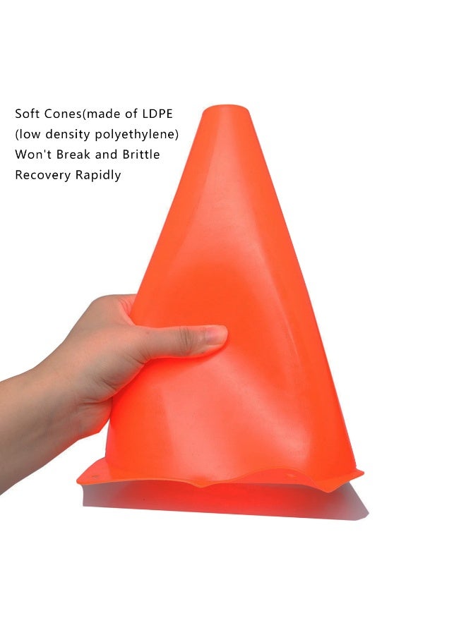 9 inch Plastic Traffic Cones for Sport & Soccer Training, Outdoor Activity & Events - Image 4