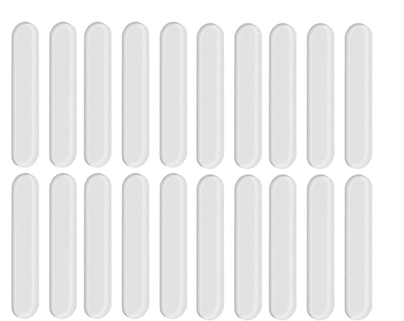 SWILAK Cabinet Door Bumper Clear Rubber Bumper Strips Glass Table Top Anti Slip Pads Clear Bumper Strips with Adhesive Backing Soft Closing Pad for Protecting Walls 30 - Image 1