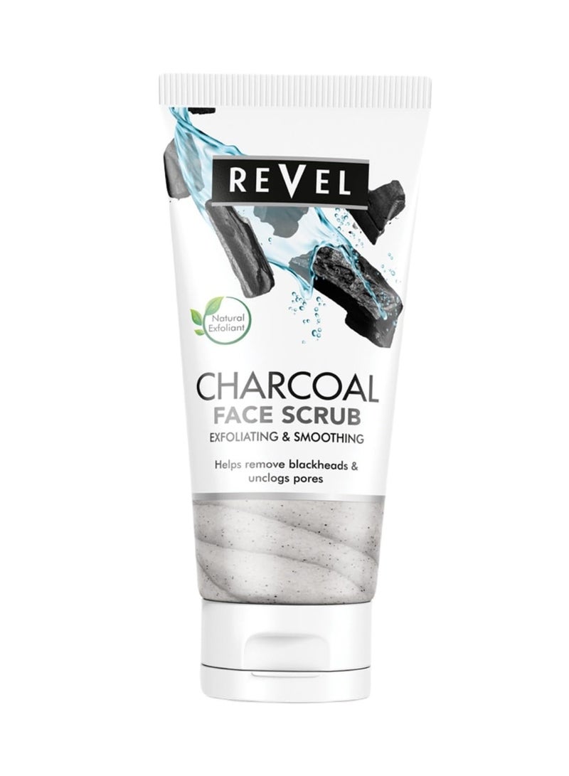 Revel Face & Body Care Charcoal Detox Face Scrub 150ml, A Deep-Pore Cleansing Scrub To clarify & Purify Skin