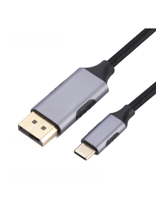Type-to Large Dp Adapter 1.8 M USB-C To DP HD Same Screen 8K @ 60hz DP Line 1.4 Edition-Color:8K @ 60HZ Braided Aluminum Alloy TYPEC To DP1.8 M  - Image 2