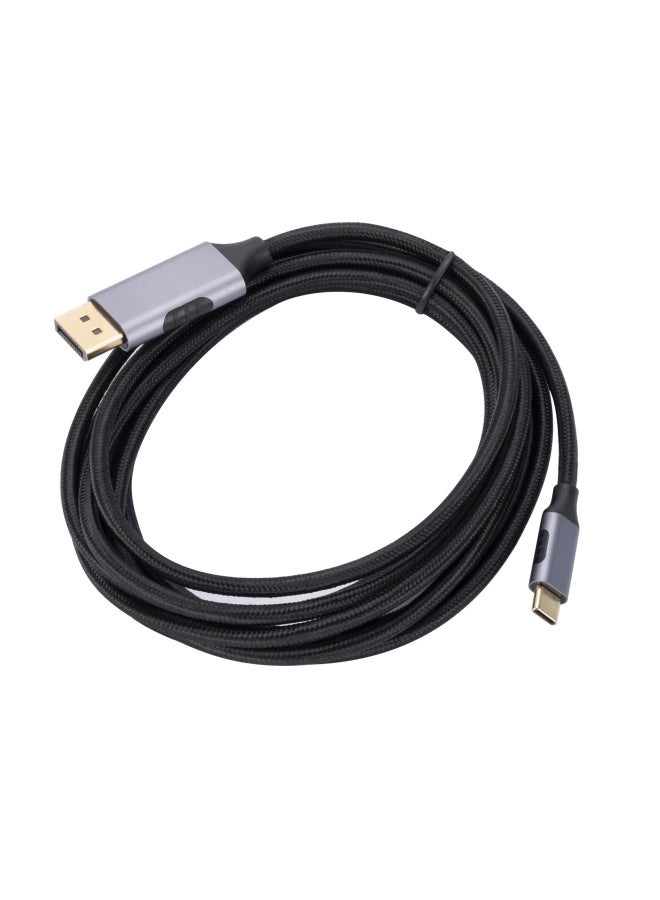 Type-to Large Dp Adapter 1.8 M USB-C To DP HD Same Screen 8K @ 60hz DP Line 1.4 Edition-Color:8K @ 60HZ Braided Aluminum Alloy TYPEC To DP1.8 M  - Image 5