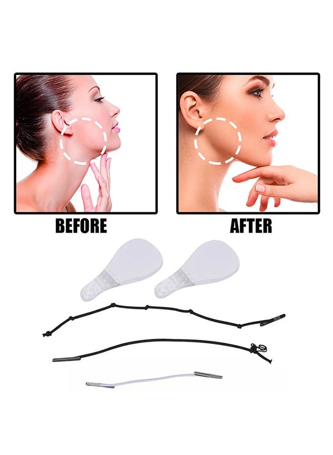 Generic 40-Piece Face Lift Tapes, Invisible Face Lifting Patches, with 3 Elastic Ropes, Hide Facial and Neck Wrinkles, Lift Saggy Skin  - Image 1