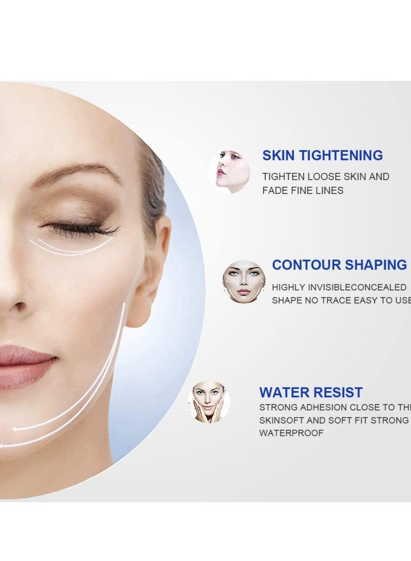 Generic 40-Piece Face Lift Tapes, Invisible Face Lifting Patches, with 3 Elastic Ropes, Hide Facial and Neck Wrinkles, Lift Saggy Skin  - Image 4