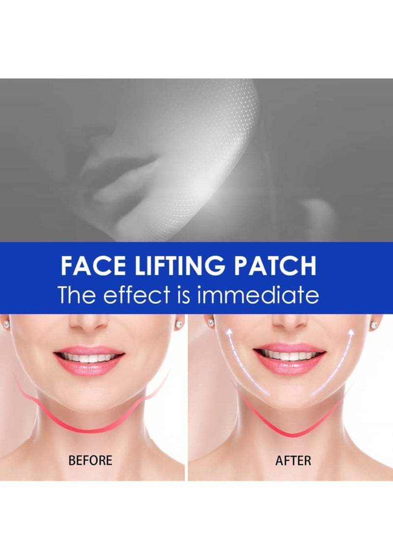 Generic 40-Piece Face Lift Tapes, Invisible Face Lifting Patches, with 3 Elastic Ropes, Hide Facial and Neck Wrinkles, Lift Saggy Skin  - Image 5