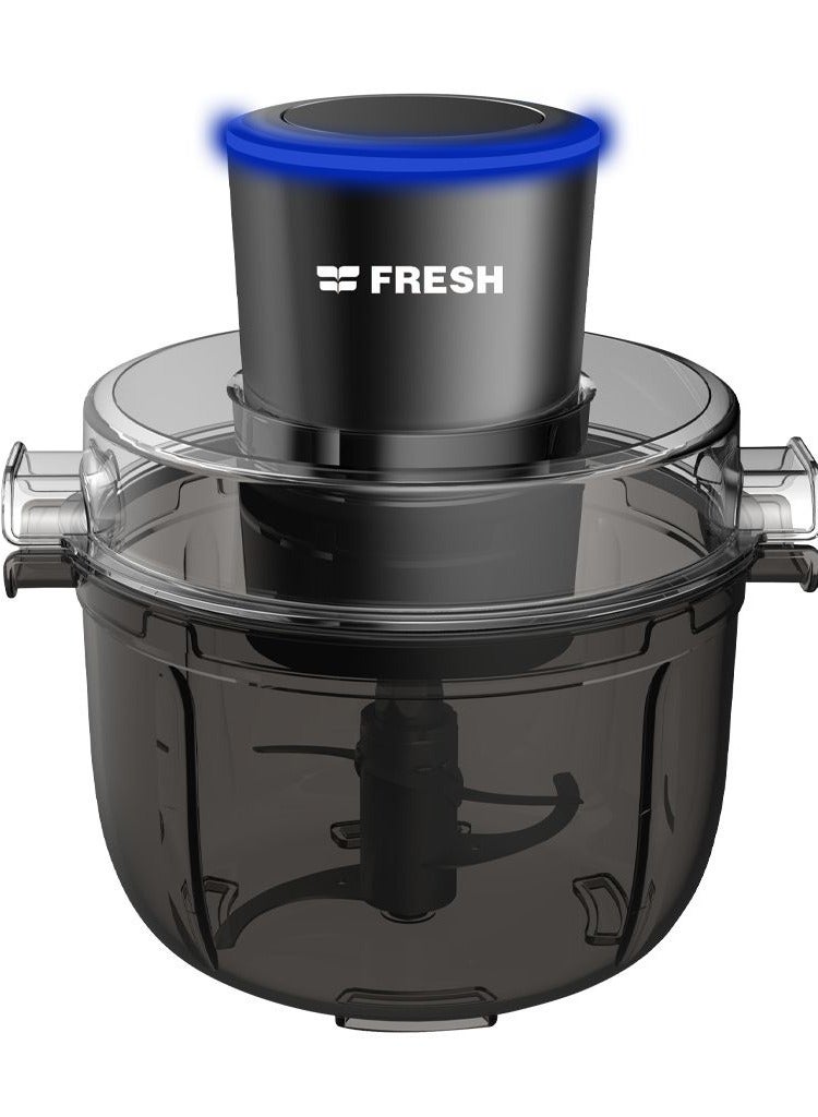 Fresh black meat grinder, 2 liters, 400 watts, with 2 stainless steel blades and a shatter-resistant blade - Image 1
