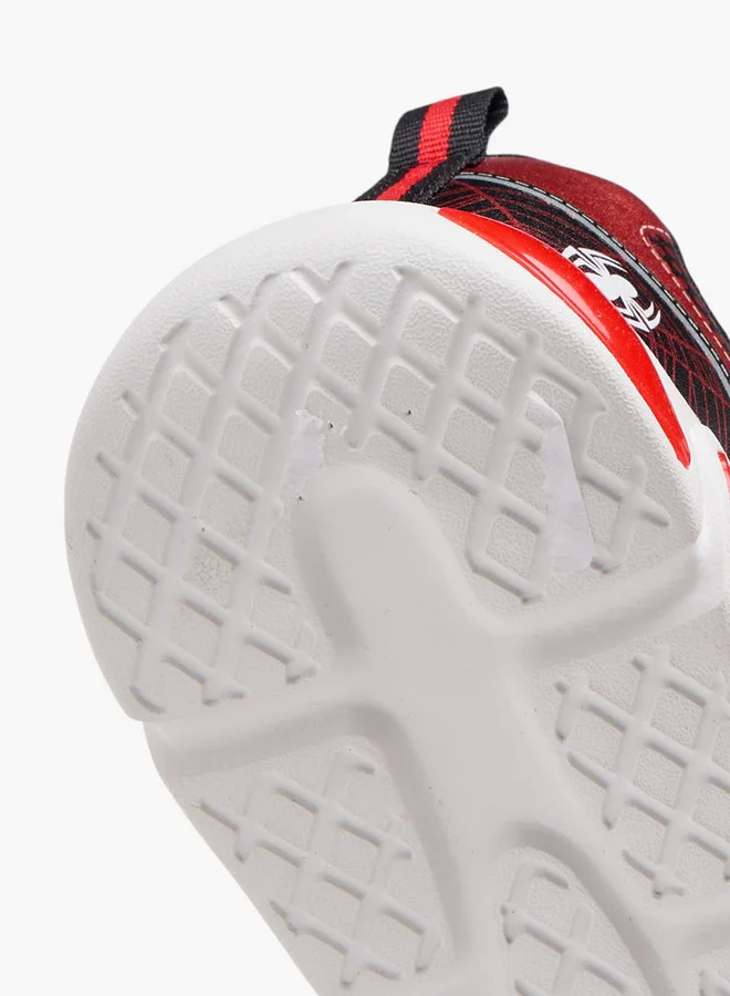 MARVEL Spider-Man Print Light-Up Sneakers with Hook and Loop Closure