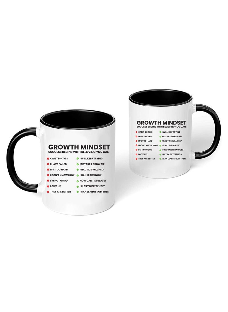 PRINTSHOP4ME Inspirational Quotes Printed Black Two Tone Ceramic Coffee Mug  - Image 2