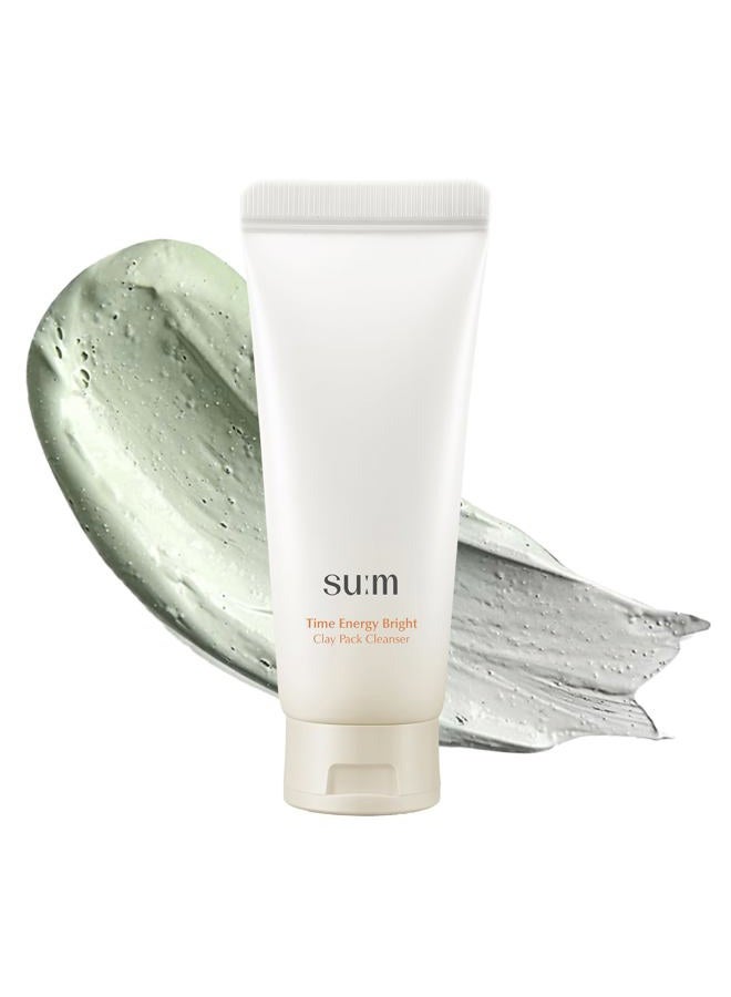 SU:M One Minute Clay Mask - Pore Cleanser & Hydrating 2-in-1 Korean Face Mask and Facial Cleanser for Blackheads, Exfoliation & Smooth Skin, 5.07 fl oz - Image 1