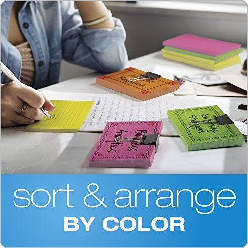 Oxford Neon Index Cards, 4" x 6", Ruled, Assorted Colors, 100 Per Pack (99755EE) - Image 5