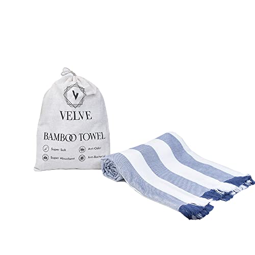 Velve Bath Towel|100% Bamboo|10 Days No Wash Towel|Dyed Using Certified Non-Toxic Colors|Ultra Soft,Absorbent,Light Weight,Quick Dry,Towel For Bath,Travel,Yoga,Gym,Beach|Royal Blue,250 TC - Image 5