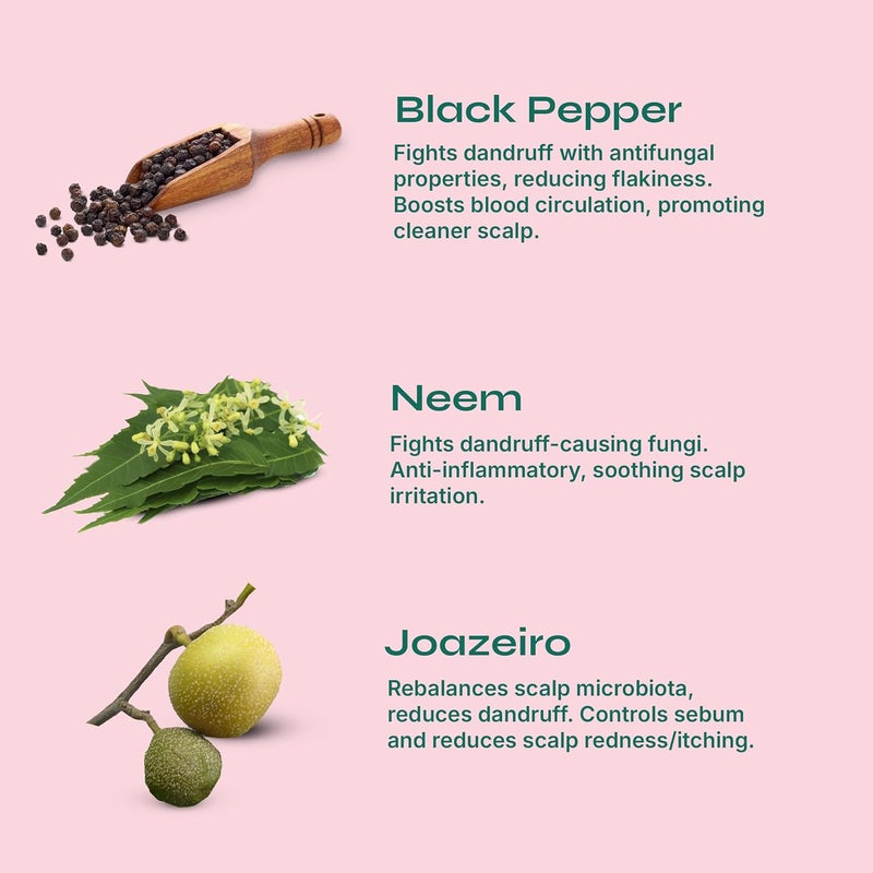 Tikitoro Teens AntiDandruff Scalp Serum with Joazeiro Black Pepper and Neem Promotes Good Microbes Fights Dandruff Causing Fungi Reduces Flaking and Itching All Skin Types Age 11 100ml x 1 - Image 2