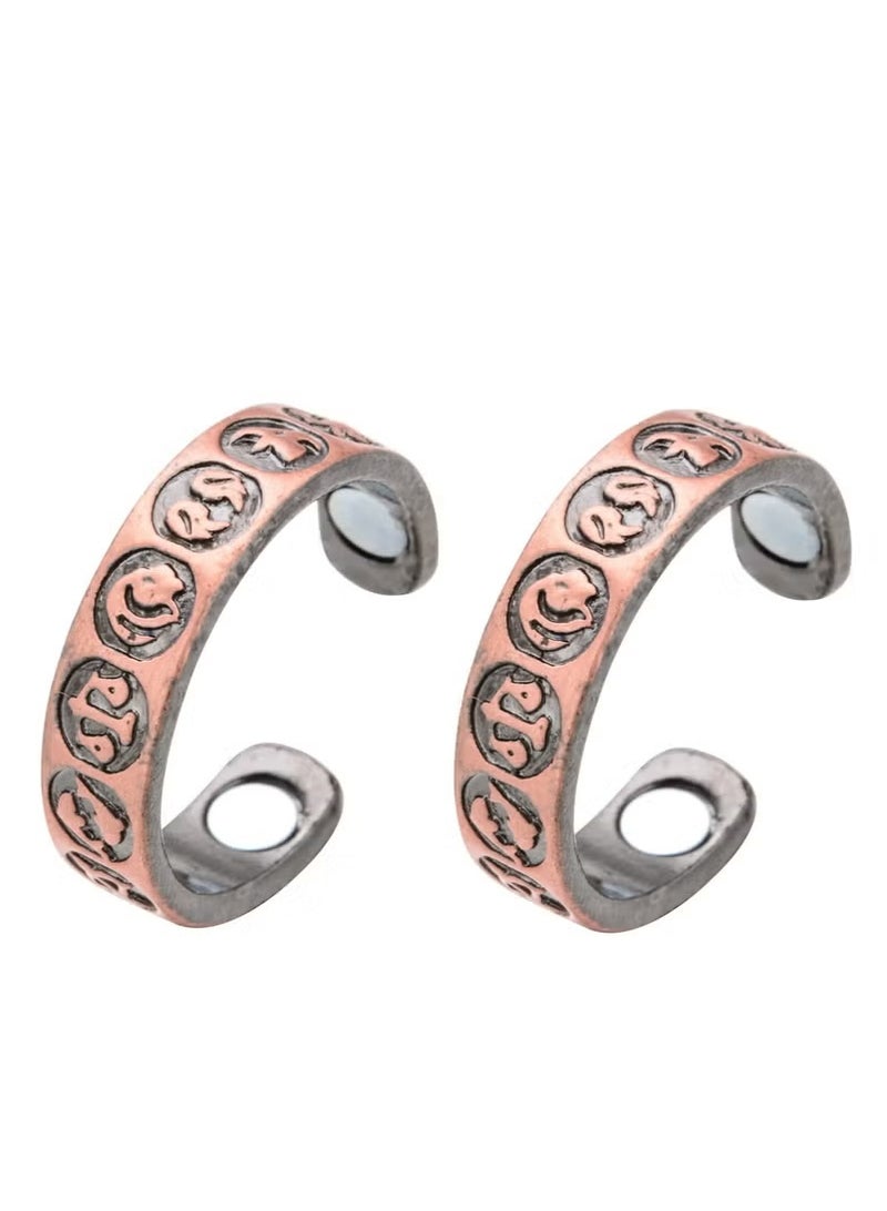 Generic 2 PCS Men Lymphatic Drainage Therapeutic Magnetic Ring, Magnetic Therapeutic Lymphcare Ring Blood Sugar Control Ring Blood Glucose Control Ring Elegant Copper Magnetic Ring Women Men Gifts (Rose Gold)  - Image 1