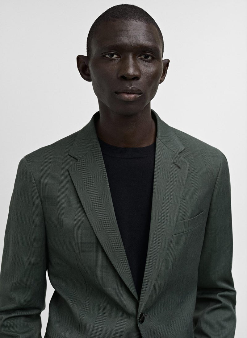 Mango Man Milan Welsh Plaid Suit Blazer  - Image 3
