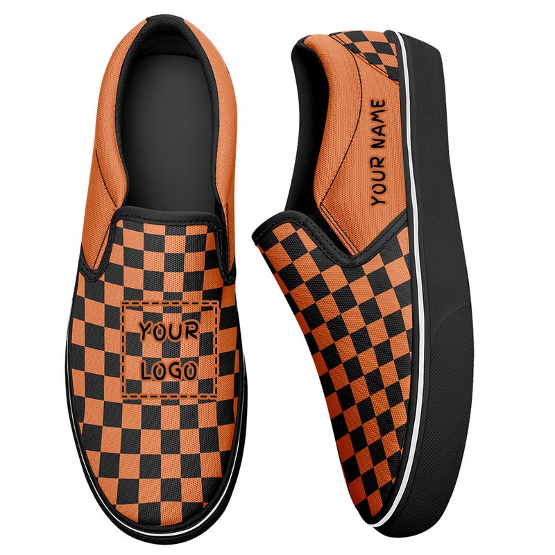 Plaid Pattern Casual Travel Flats Shoes Slip-On Canvas Shoes Can Be Customized With Trademark Pattern Drop Shipping Summer - Image 4