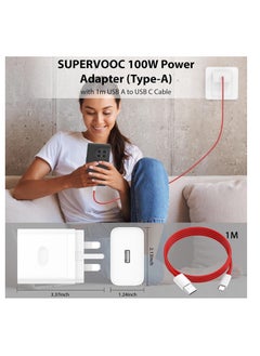 100W for Oneplus 12 12R 11 10 Pro Charger SuperVooc Warp Charger for Oneplus 9 Pro 10T 10R 8T 8 Dash Charge 80W Power Adapter for One Plus Oppo Realme Fast Wall Charger Adapter with 3ft USB C Cable - pzsku/Z3CE6812A145DB18FB7F2Z/45/_/1733211087/0460ceb9-028d-4bdc-ae13-b10fa6c1b272