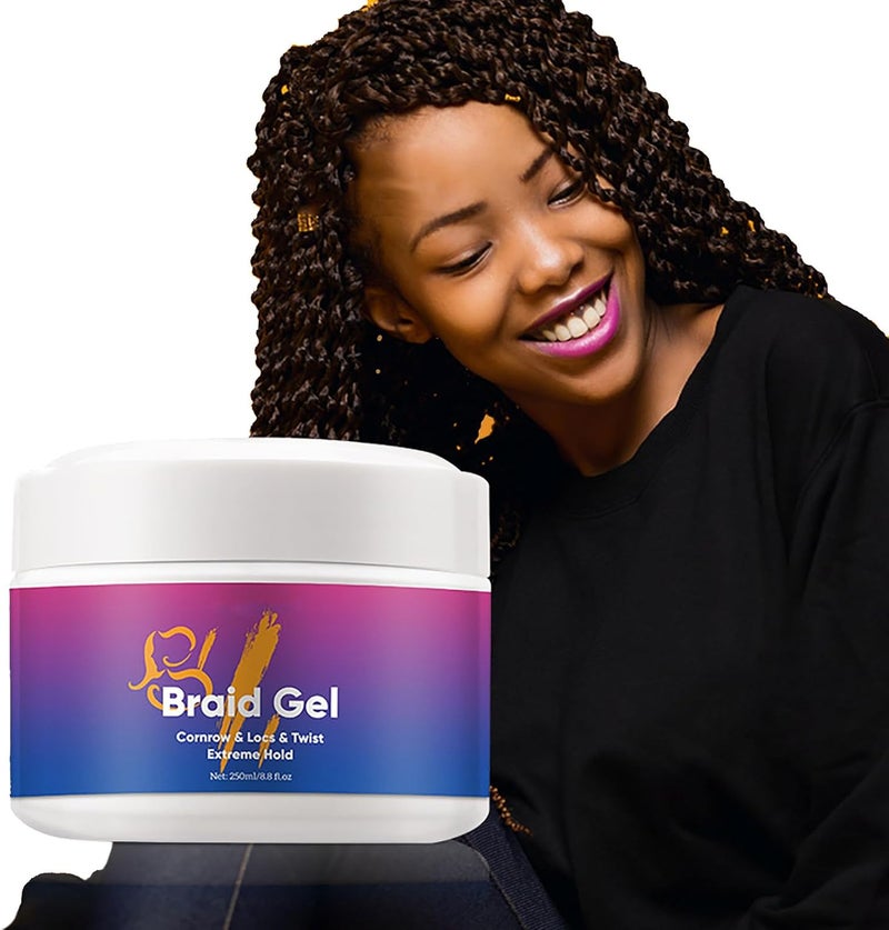 Joyeee Braid Gel Twist and Lock Edge Control Gel for Hair Defining Curly Hair Favorite No White Residue Extreme Hold Reduces Frizz for Braids Locs Twists Cornrows Wavy or Kinky Hair 250ml2