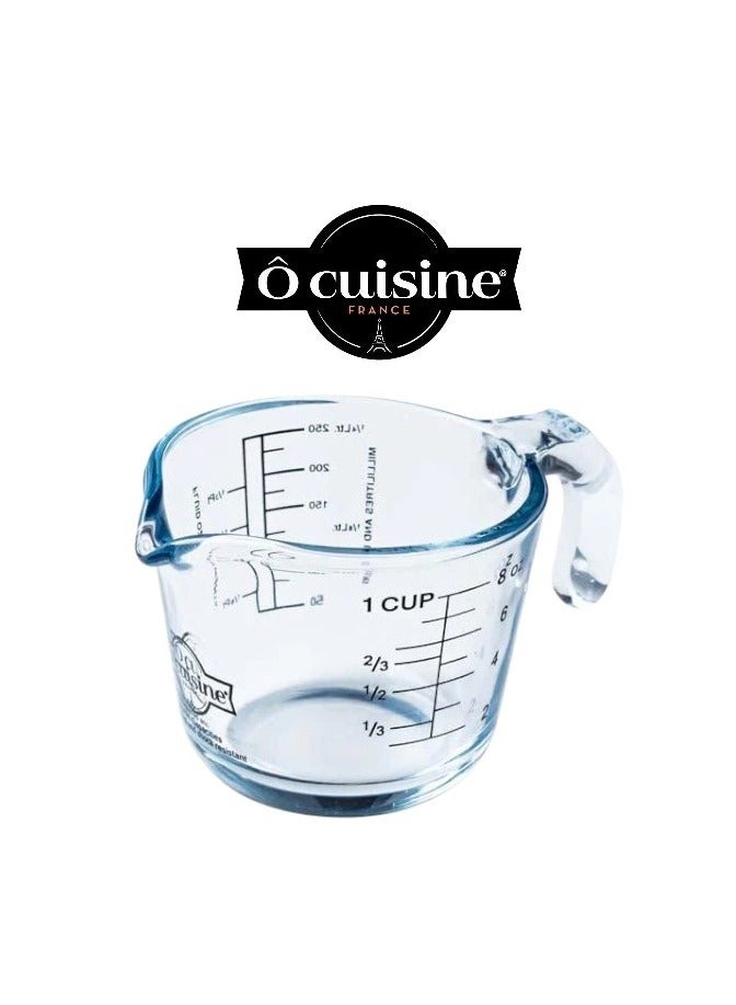 O'Cuisine Ocuisine® 1L Glass Measuring Jug - Borosilicate Glass, Stain & Scratch Resistant, Dishwasher Safe  - Image 1