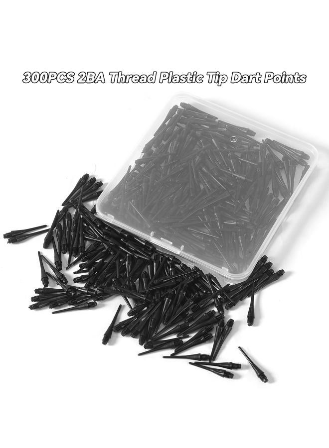 Vastarsky 300 Pack 2BA Thread Plastic Tip Dart Points, Premium Soft Dart Tips Replacement, Dart Accessories Set - Image 3