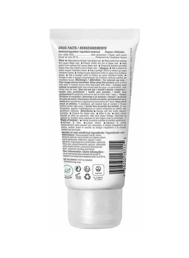 Attitude كريم الحفاضات، معتمد من EWG، مكونات نباتية ومعادن للبشرة الحساسة - زنك، 75 جرام - Image 2