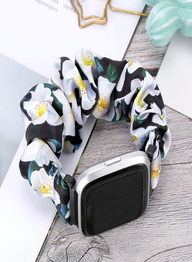 ShuYo 10 PACK Scrunchie Bands Compatible with Fitbit Versa/Versa 2/Versa Lite Special Edition Women Girl Elastic Stretch Fabric Strap Pattern Printed Scrunchy Replacement Bracelet Wristband(23mm M) - Image 5