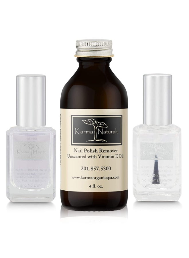 karma organic كارما أورجانيك مزيل طلاء الأظافر غير معطر علاج أظافر غير سام نباتي وخالي من القسوة غير معطر ثلاثي القاعدة الأعلى - Image 3